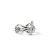 John Hardy Surf Ring Sterling Silver with 0.17 ct Diamond Pavé 15.6 mm [RBP895592DI]