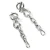 John Hardy Surf Link Drop Earrings Sterling Silver 50 mm [EB89540]