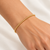 Italian 10K Yellow Gold 3 mm Ball Bead Bracelet 7 in [B131]