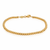 Italian 10K Yellow Gold 2.5 mm Ball Bead Bracelet 7 in [B130]