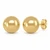 Italian 14K Yellow Gold High-Polish Ball Stud Earrings 10 mm [N7010]