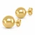 Italian 14K Yellow Gold High-Polish Ball Stud Earrings 10 mm [N7010]