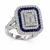 Right angled view of sapphire and diamond ring 120229 with diamond-accented split shank.
