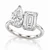 VERA Diamonds 3.50 ct Pear & Emerald-Cut Lab Diamond Toi et Moi Ring in 14K Gold [VTM350LGD]