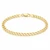 Yellow Gold Hollow Curb Bracelet 3 mm, 7″ – 10K, 14K or 18K [N705]