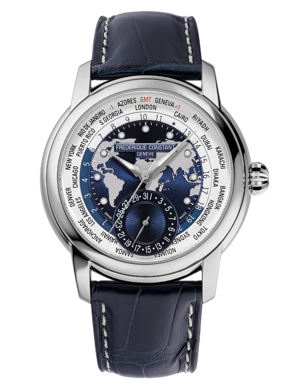 Frederique Constant FC-718NWWM4H6 blue dial front view