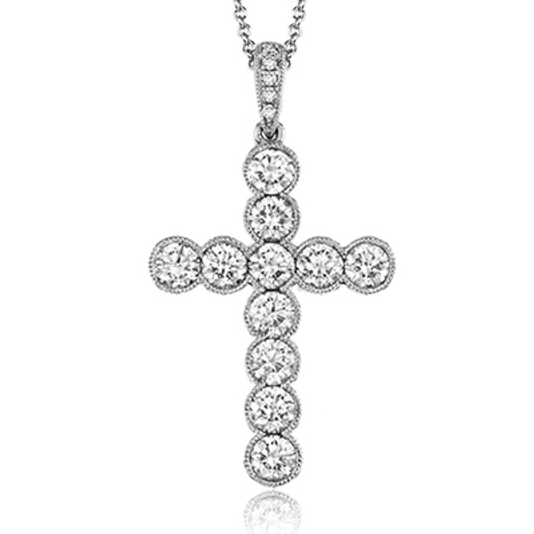 SIMON G DIAMOND CROSS PENDANT | NP204