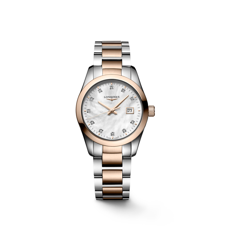 Longines Conquest Classic Quartz White Mother-of-Pearl Diamond Dial 29.5 mm [L2.286.3.87.7]