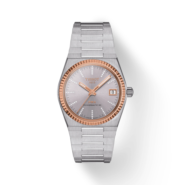 Tissot PRX Powermatic 80 T931.207.41.336.00 grey dial diamonds front view
 Tissot PRX Powermatic 80 T931.207.41.336.00 grey dial diamonds front view