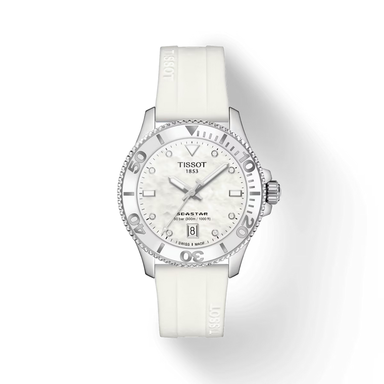 TISSOT SEASTAR 1000 36MM | MOTHER OF PEARL DIAL | DIAMONDS