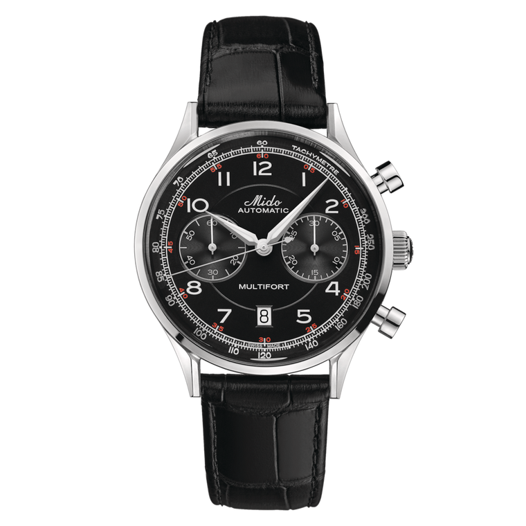 MIDO MULTIFORT PATRIMONY CHRONOGRAPH | BLACK DIAL on STEEL | MODEL M040.427.16.052.00 