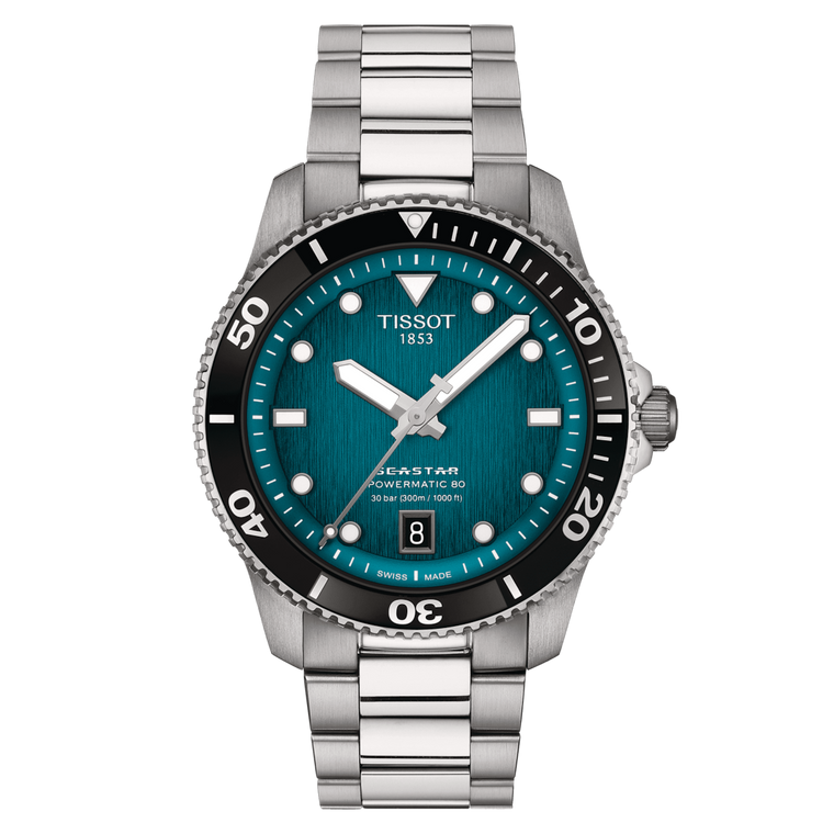 TISSOT SEASTAR 1000 POWERMATIC 80 40MM | TEAL DIAL