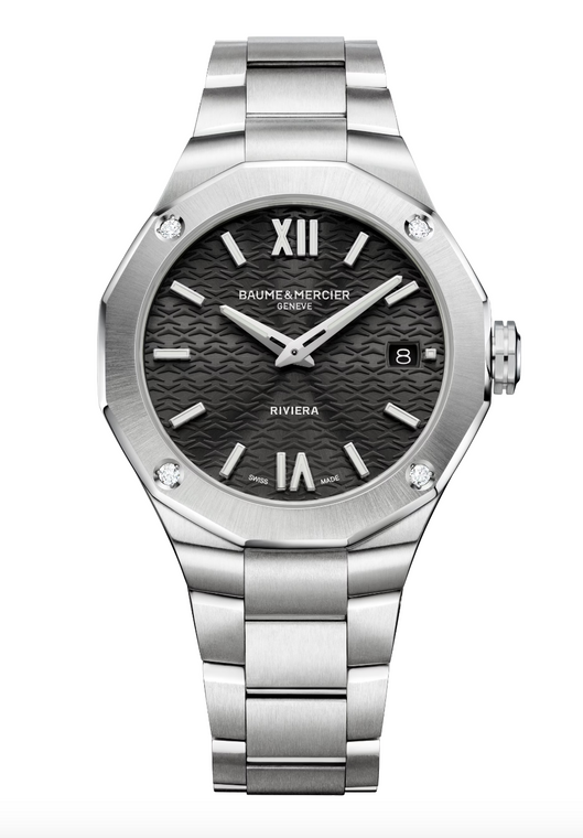 BAUME MERCIER: RIVIERA QUARTZ 36MM | BLACK DIAL | DIAMONDS | MODEL 10724