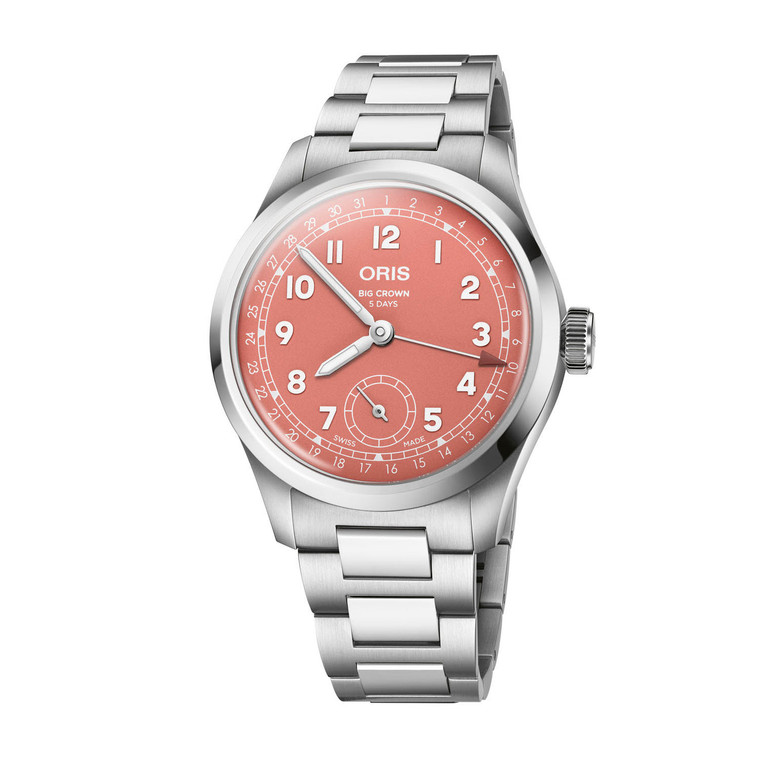 Oris Big Crown Pointer Date Calibre 403 – 40 mm Pink Dial | Stainless Steel Bracelet | 01 403 7799 4068-07 8 20 06