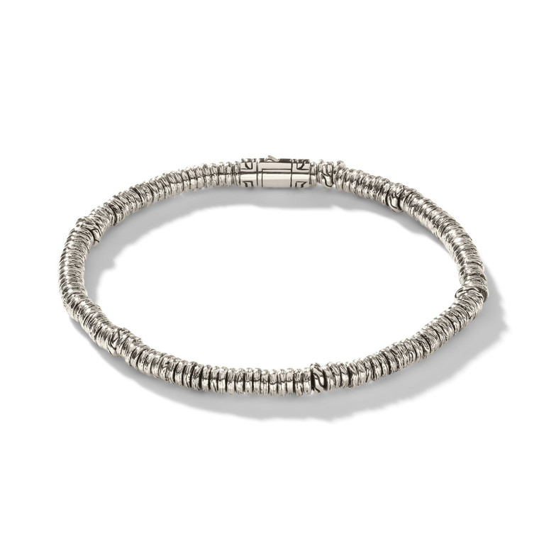 John Hardy Heishi Beaded Bracelet – Sterling Silver 4 mm [BU900698]