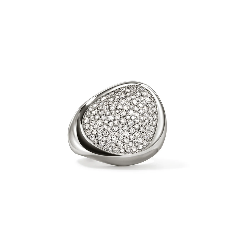 JOHN HARDY: Pebble Ring, Sterling Silver, Diamonds | RBP987462DI