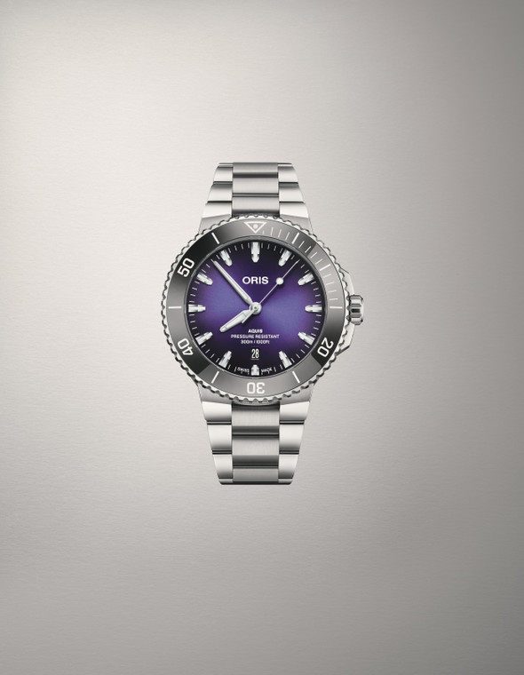 Oris Aquis Date Taste of Summer purple dial 43.5 mm — 01 733 7789 4158-07 8 23 04PEB