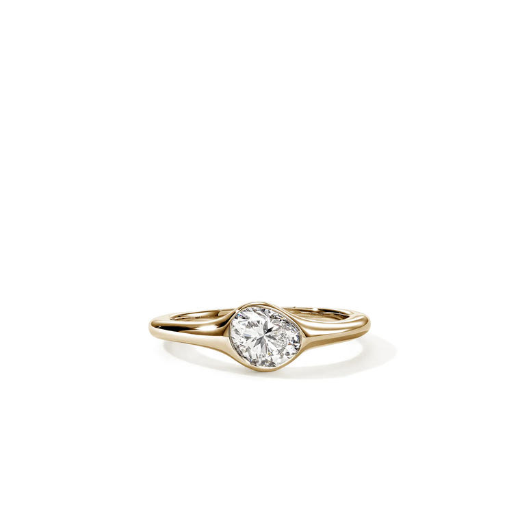 JH Lovestruck ring in 14k gold with 0.75 TCW lab-grown diamond, front view