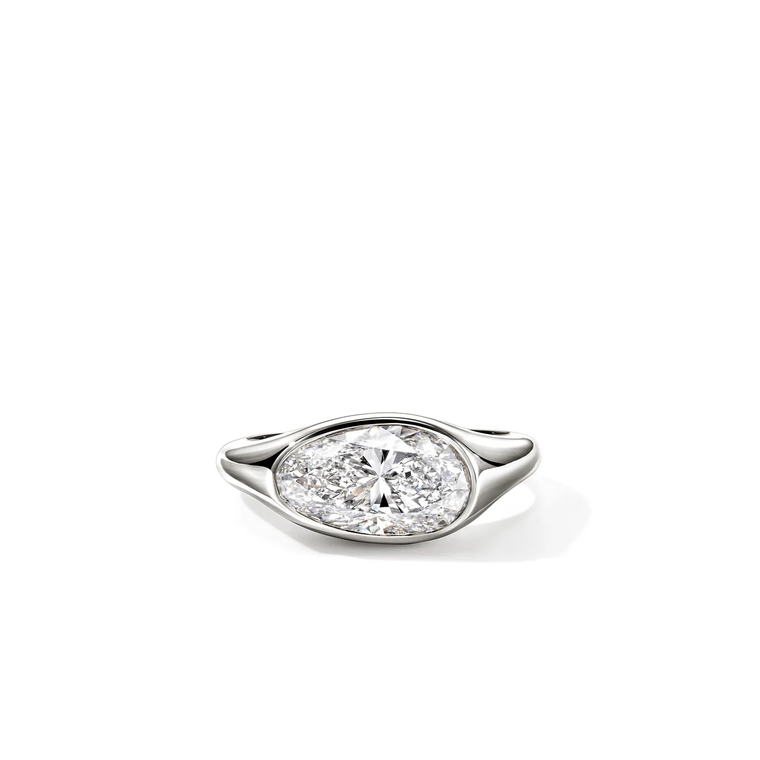 JH Lovestruck ring in 14k gold with 0.75 TCW lab-grown diamond, front view