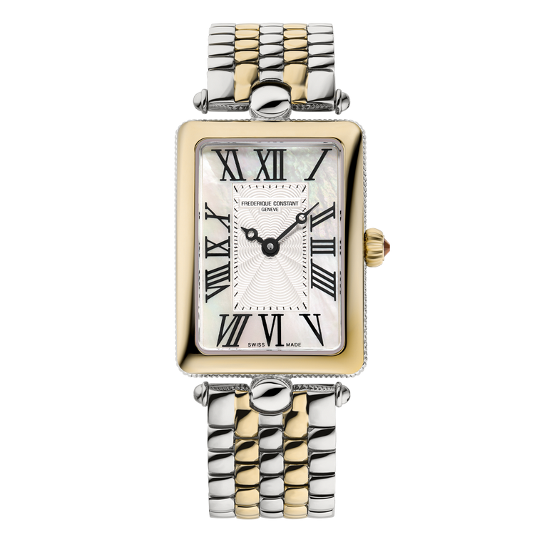Frederique Constant FC-200MPW2AC3B white mother-of-pearl dial front view