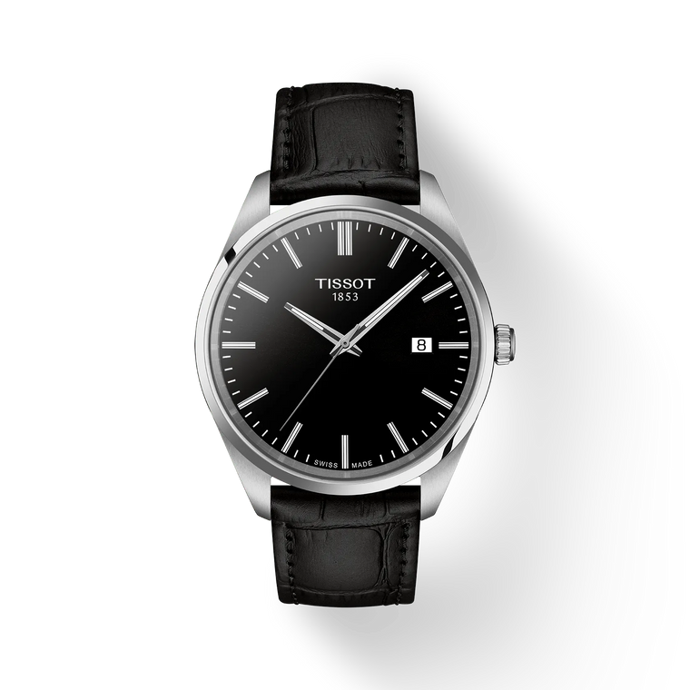 Tissot PR 100 40 mm Black Dial Black Leather Strap [T150.410.16.051.00]