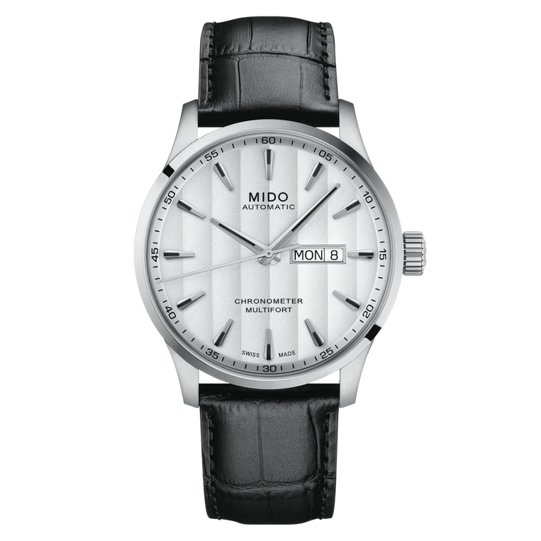 Mido Multifort Chronometer 1 42 mm Silver Dial Leather Strap [M038.431.16.031.00]