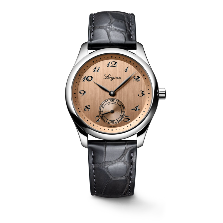 Longines Master Collection Automatic 38.5 mm Salmon Dial Grey Alligator Strap [L2.843.4.93.2]