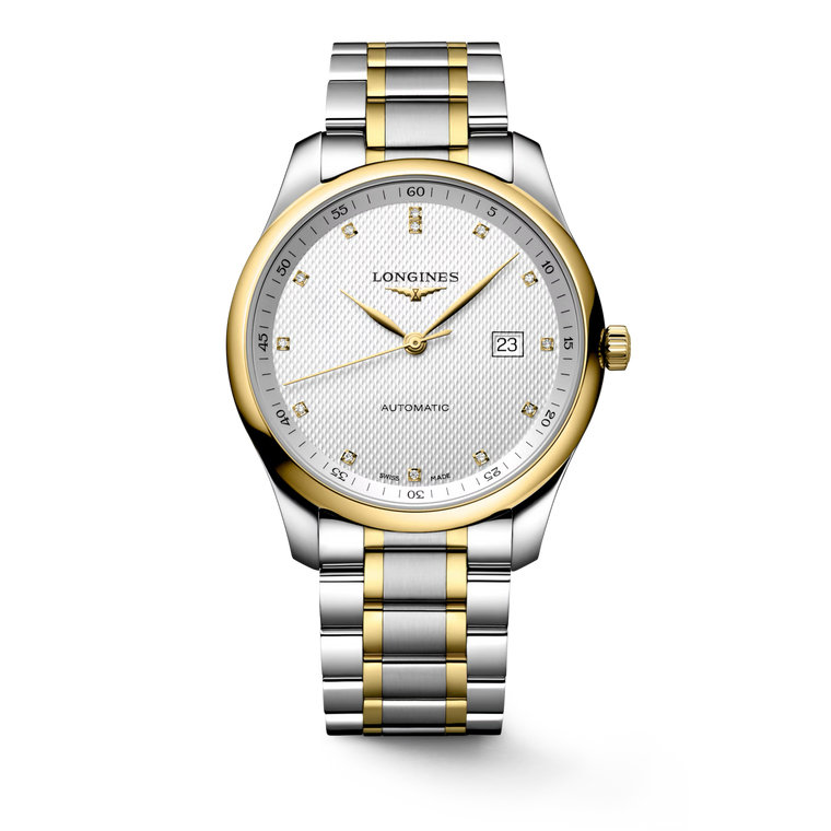 Longines Master Collection Automatic 42 mm Silver Barleycorn Dial Stainless Steel & 18K Yellow Gold Bracelet [L2.893.5.97.7]