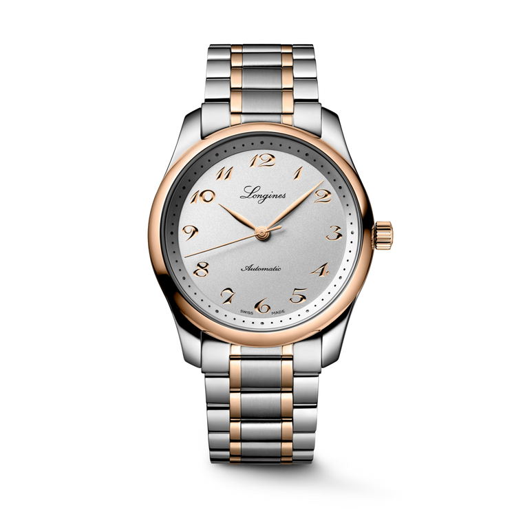 Longines Master Collection Automatic 40 mm Opaline Ivory Dial Stainless Steel & 18K Rose Gold Cap Bracelet [L2.793.5.70.7]