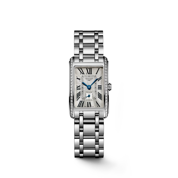 Longines DolceVita Silver “Flinqué” Dial With Diamond-Set Case Stainless Steel Bracelet Quartz 20.80 × 32.00 mm [L5.255.0.71.6]