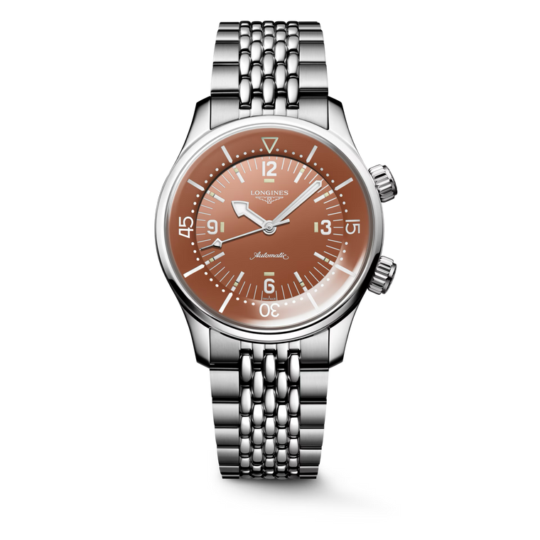 Longines Legend Diver Terracotta Dial Stainless Steel Bracelet Automatic 39 mm [L3.764.4.96.6]
