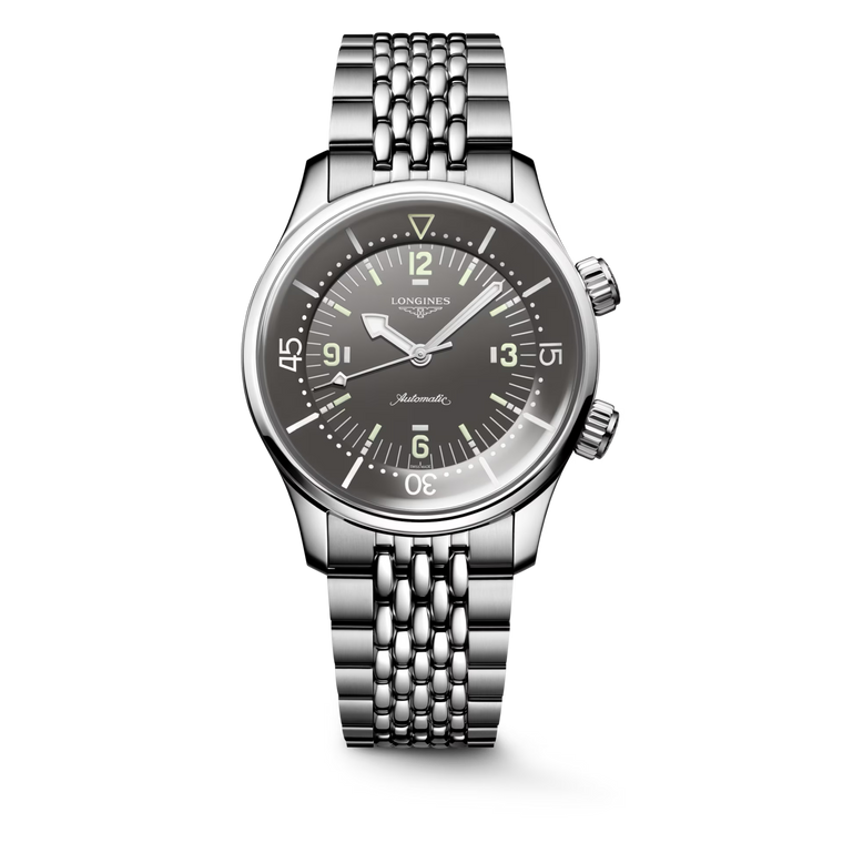 Longines Legend Diver Grey Dial Stainless Steel Bracelet Automatic 39 mm [L3.764.4.99.6]