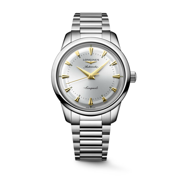Longines Conquest Heritage Opaline Ivory Dial Stainless Steel Bracelet Automatic 40 mm [L1.650.4.72.6]