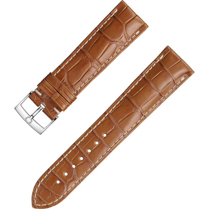 GOLDEN BROWN LEATHER STRAP AND BUCKLE FOR OMEGA SPEEDMASTER MOONWATCH PROFESSIONAL (20MM LUG WIDTH) 032CUZ007445