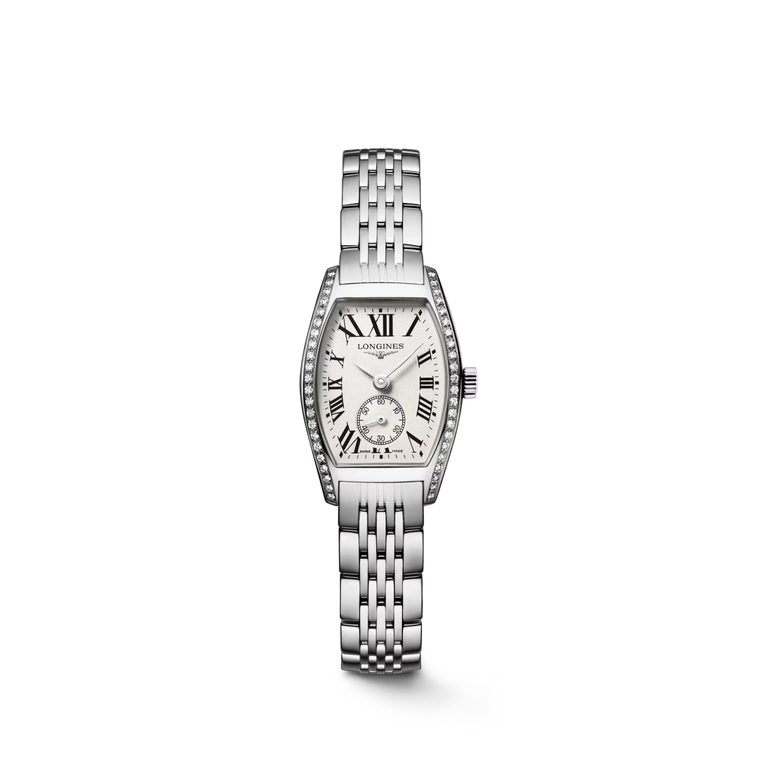 Longines Evidenza Diamond Quartz Opaline Ivory Dial Stainless Steel Bracelet 19.60 x 23.30 mm [L2.175.0.71.6]