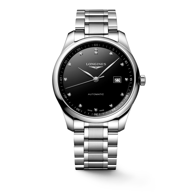 Longines Master Collection Automatic Black Dial with Diamond Markers Stainless Steel Bracelet 42 mm [L2.893.4.57.6]