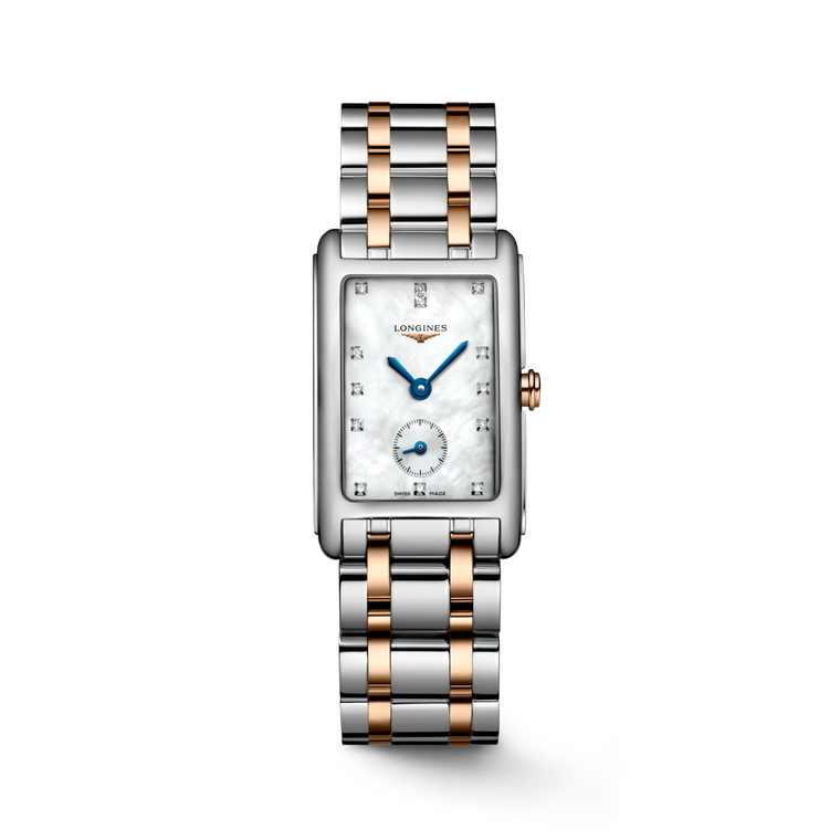 Longines DolceVita Quartz White Mother-of-Pearl Dial with Diamonds Steel & 18K Rose Gold Bracelet [L5.512.5.87.7]