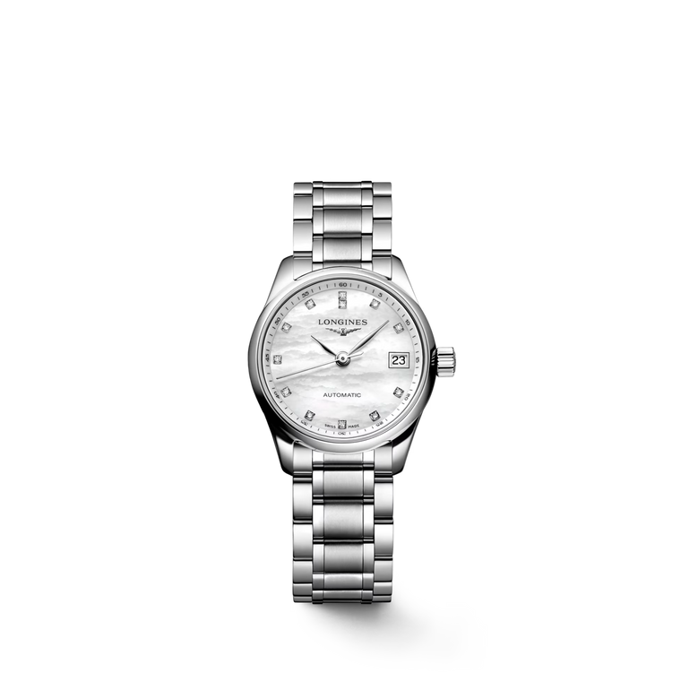 Longines Master Collection Automatic White Mother-of-Pearl Dial with Diamond Hour Markers Stainless Steel Bracelet 25.50 mm [L2.128.4.87.6]