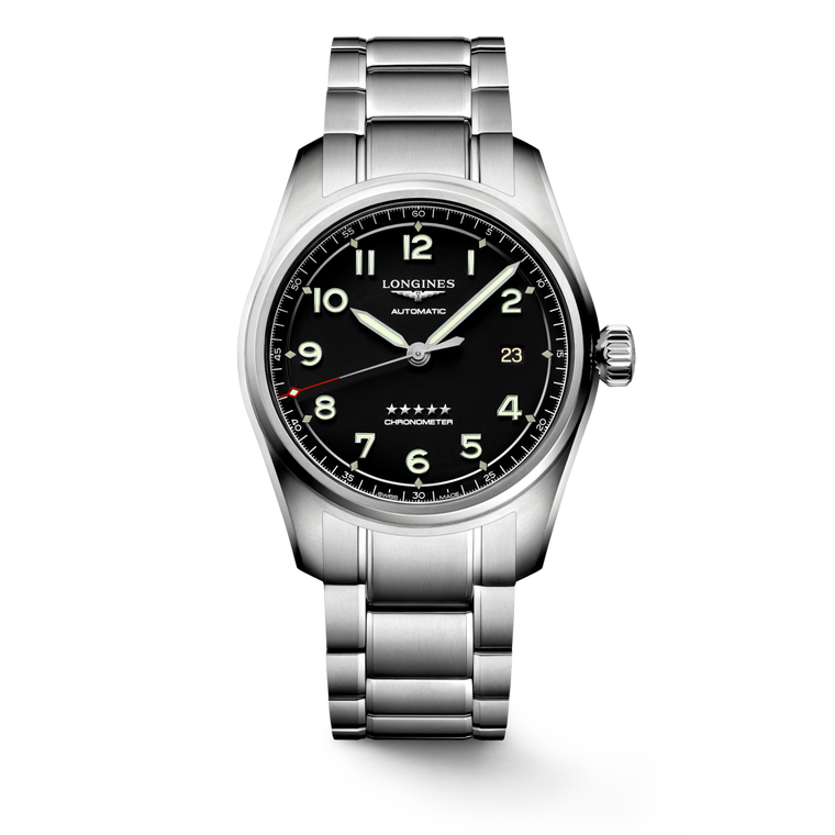 Longines Spirit Automatic Black Matt Dial Stainless Steel Bracelet 40 mm [L3.810.4.53.6]