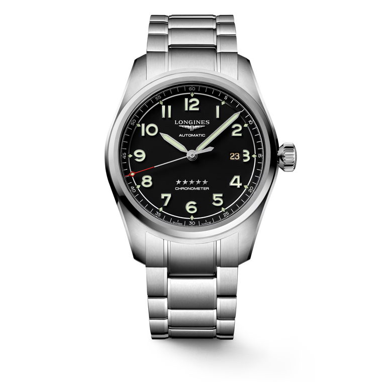 Longines Spirit Automatic Black Matt Dial Stainless Steel Bracelet 42 mm [L3.811.4.53.6]