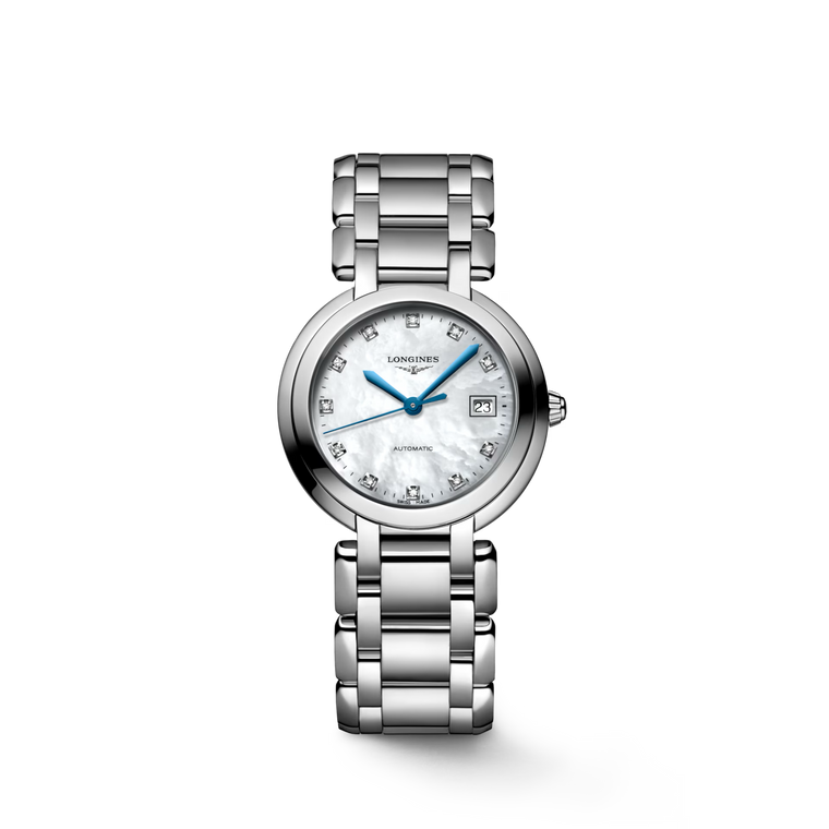 Longines PrimaLuna Automatic White Mother-of-Pearl Dial with Diamond Hour Markers Stainless Steel Bracelet 30 mm [L8.113.4.87.6]