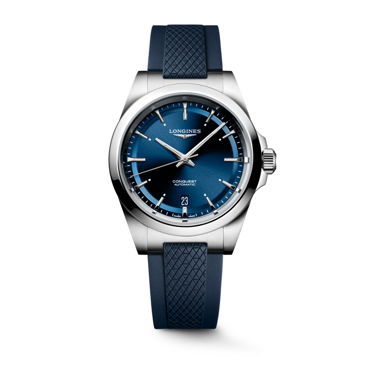 Longines Conquest Automatic Sunray Blue Dial with Swiss Super-LumiNova® Rubber Strap 38 mm [L3.720.4.92.9]