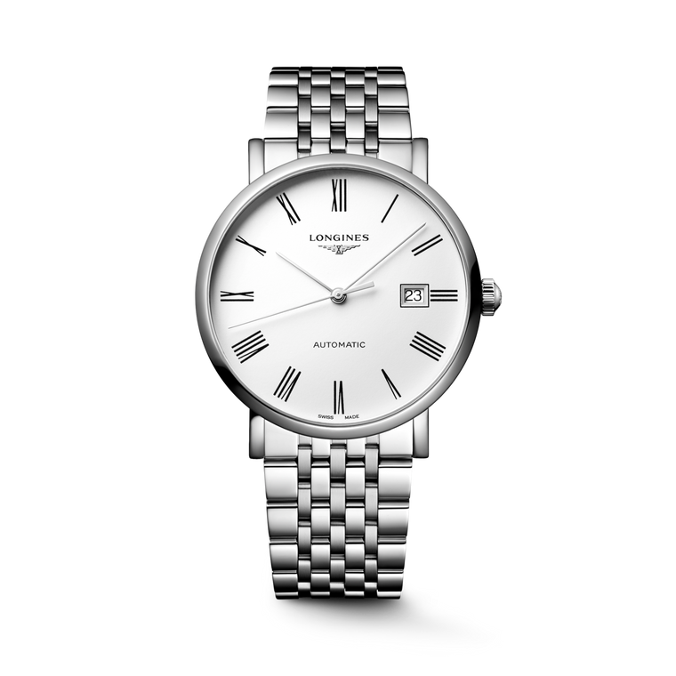 Longines Elegant Collection Automatic White Matt Dial Stainless Steel Bracelet 39 mm [L4.910.4.18.6]
