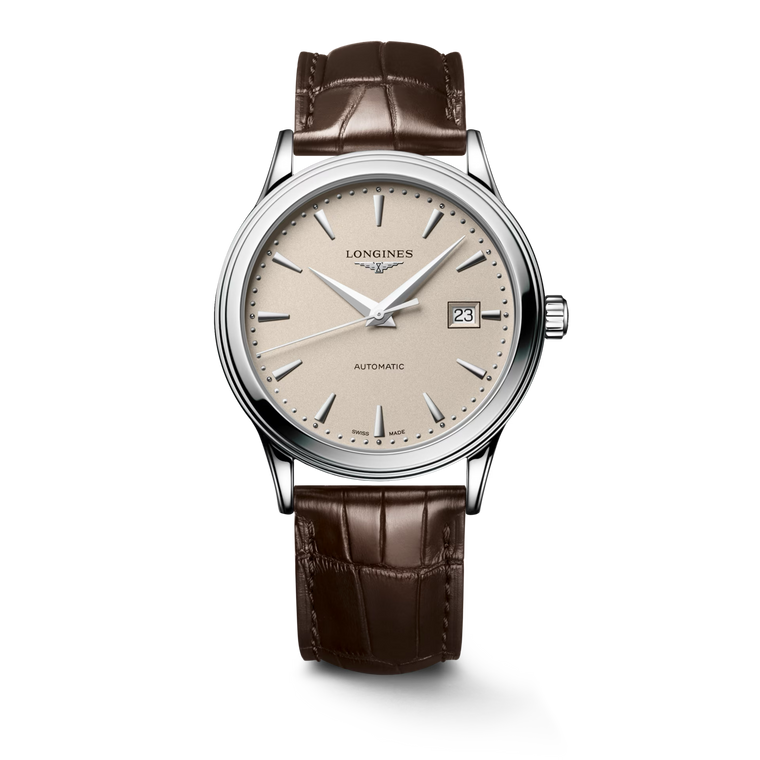 Longines Flagship Classic Automatic Beige Dial Brown Alligator Strap 40 mm [L4.984.4.79.2]