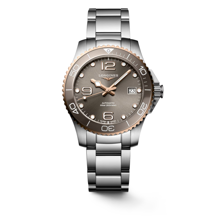 Longines HydroConquest Automatic Sunray Grey Dial Stainless Steel Bracelet 39 mm [L3.780.3.78.6]