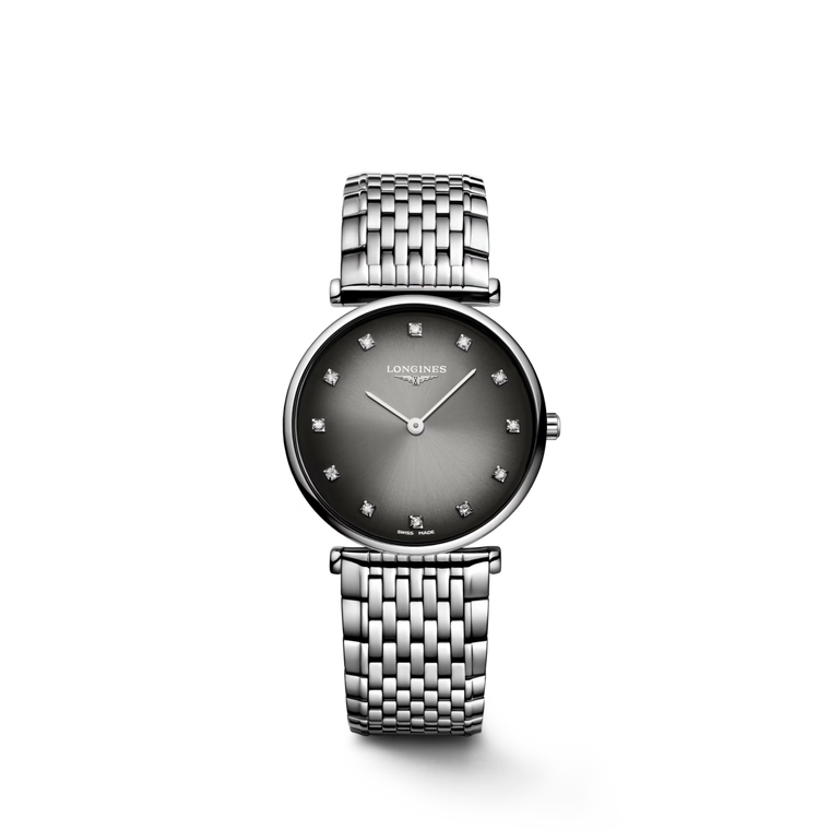 La Grande Classique De Longines Quartz Grey Dial Diamonds 29 mm [L4.512.4.77.6]