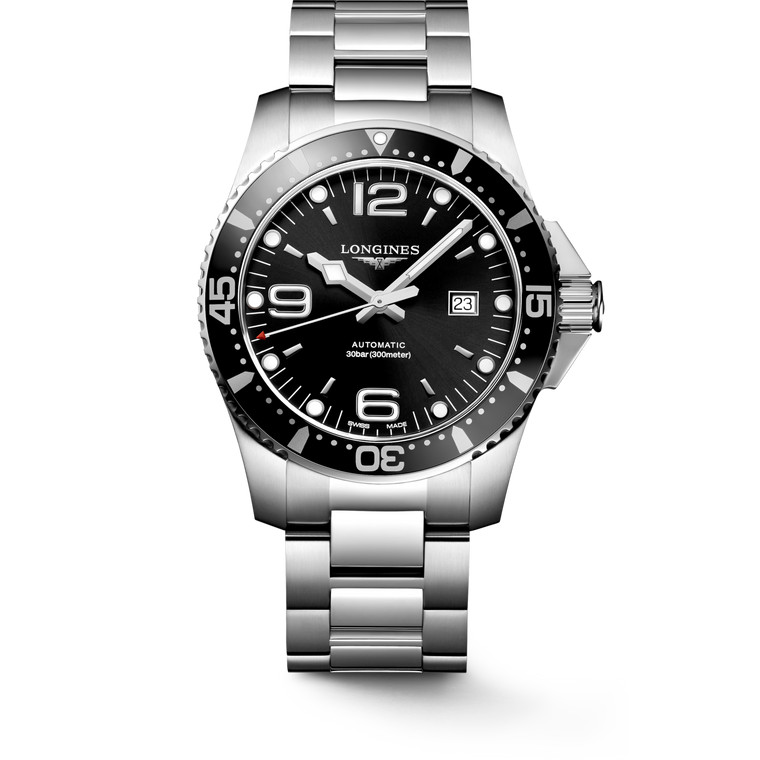 Longines HydroConquest Automatic Black Dial Stainless Steel Bracelet 44 mm [L3.841.4.56.6]