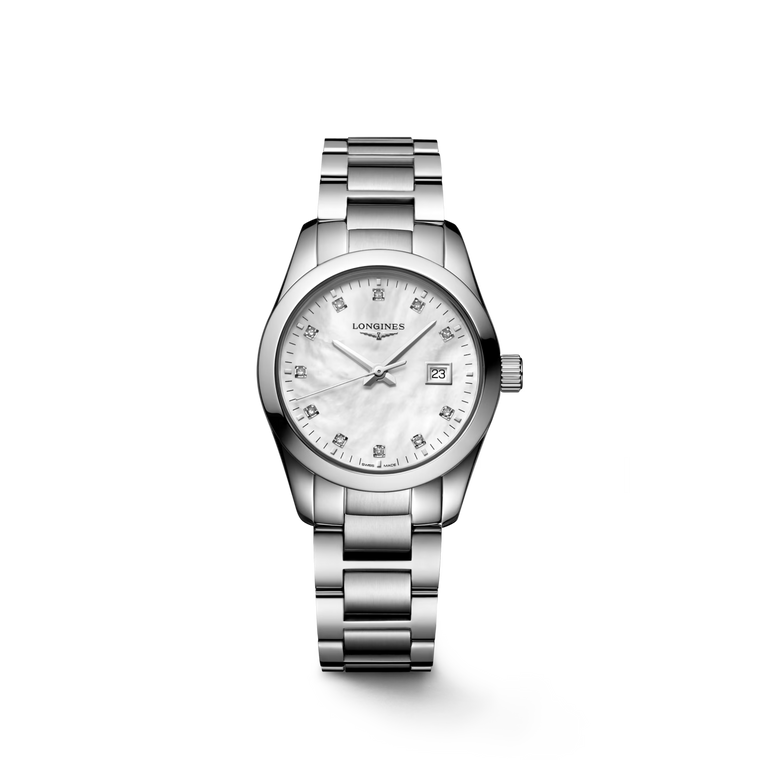 Longines Conquest Classic Automatic White Mother-of-Pearl Dial Diamonds, Steel 29.5 mm [L2.286.4.87.6]