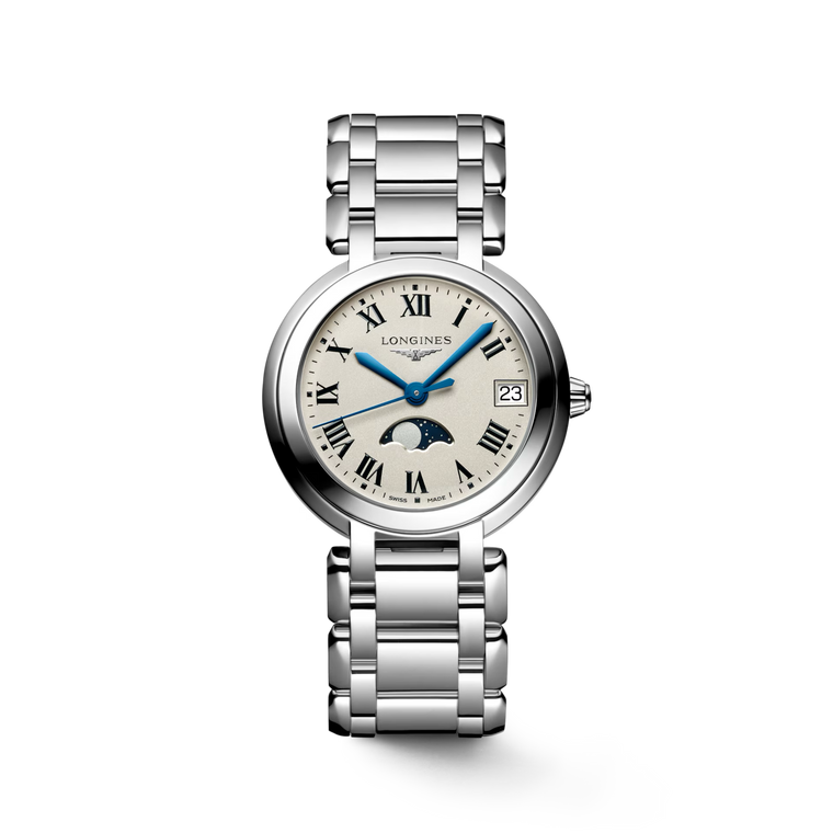 Longines PrimaLuna Quartz Opaline Ivory Dial Stainless Steel Bracelet 34 mm [L8.116.4.71.6]