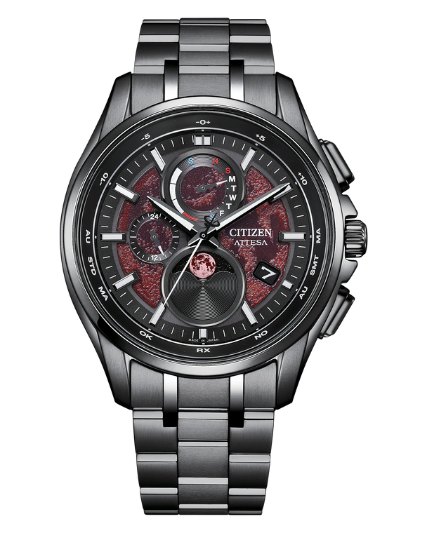 Citizen ATTESA Super Titanium™ Moon Phase 41.5mm Red Dial [BY1005-73Z]